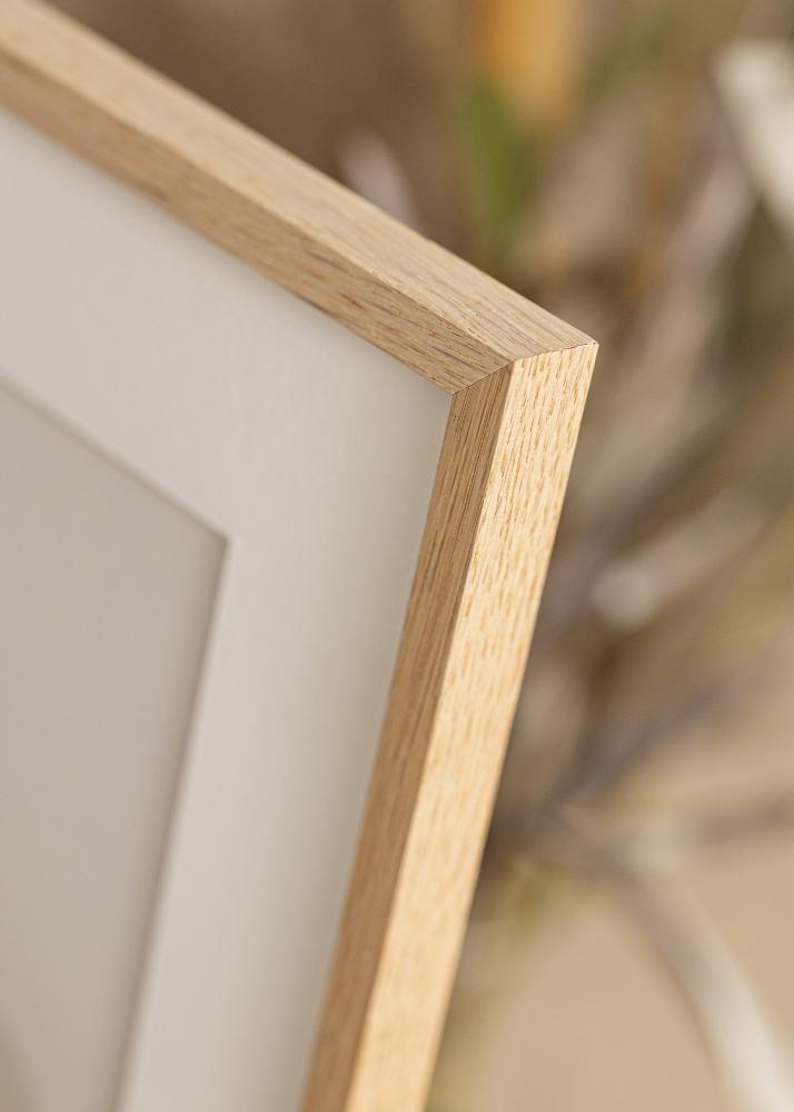 Ramme Oslo Eg 60x60 cm - Passepartout Hvid 50x50 cm