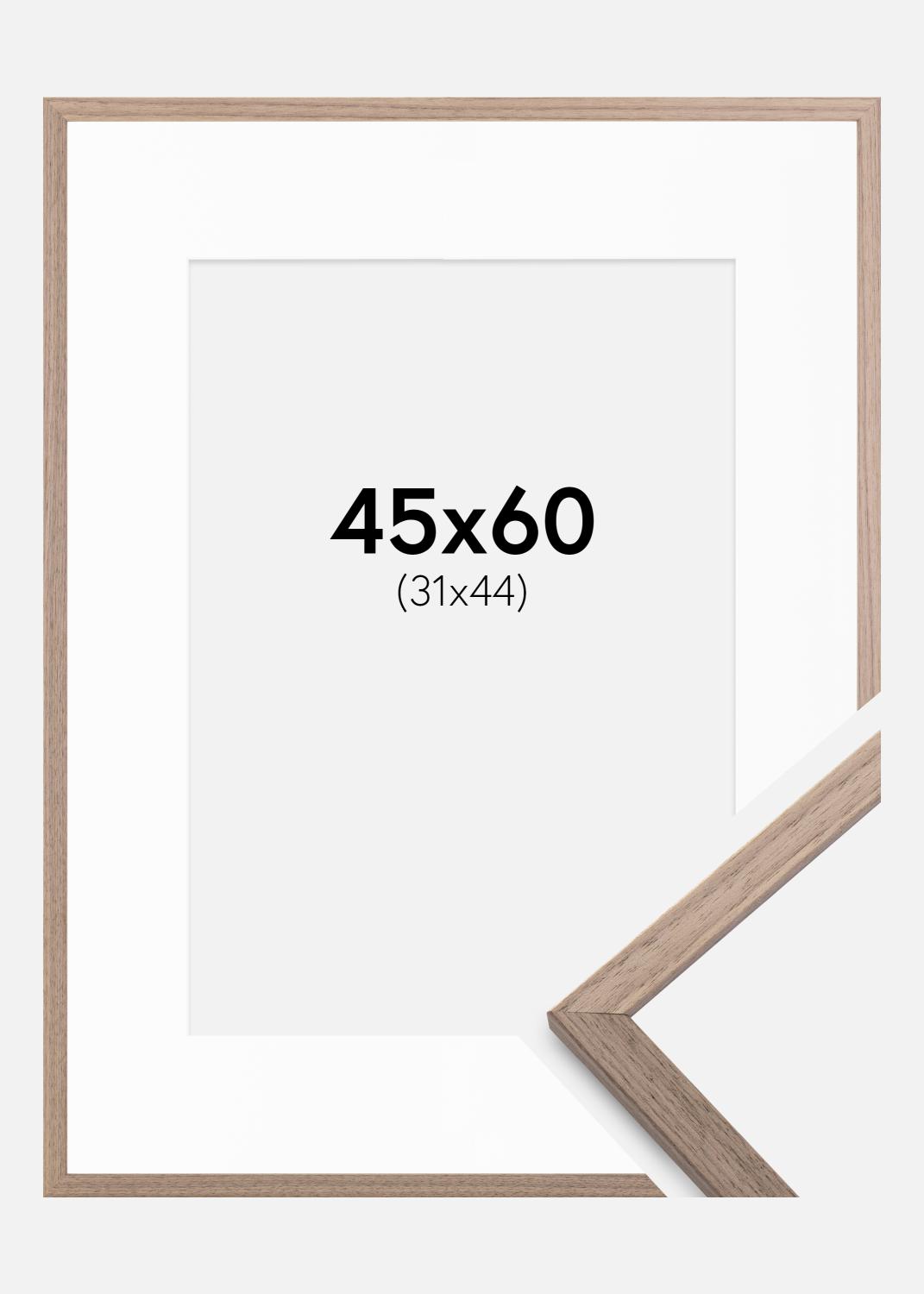 Product Image for Ramme Edsbyn Lys Valnød 45x60 cm - Passepartout Hvid 32x45 cm