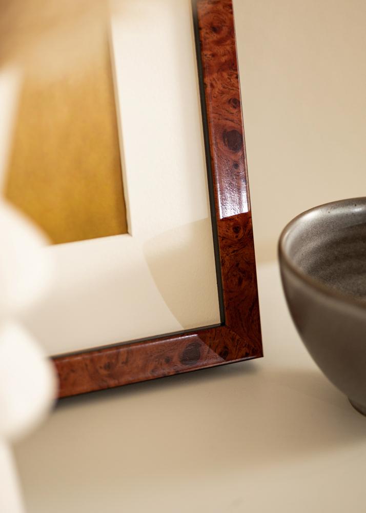 Ramme Hermes Akrylglas Burr Walnut 28x35 cm