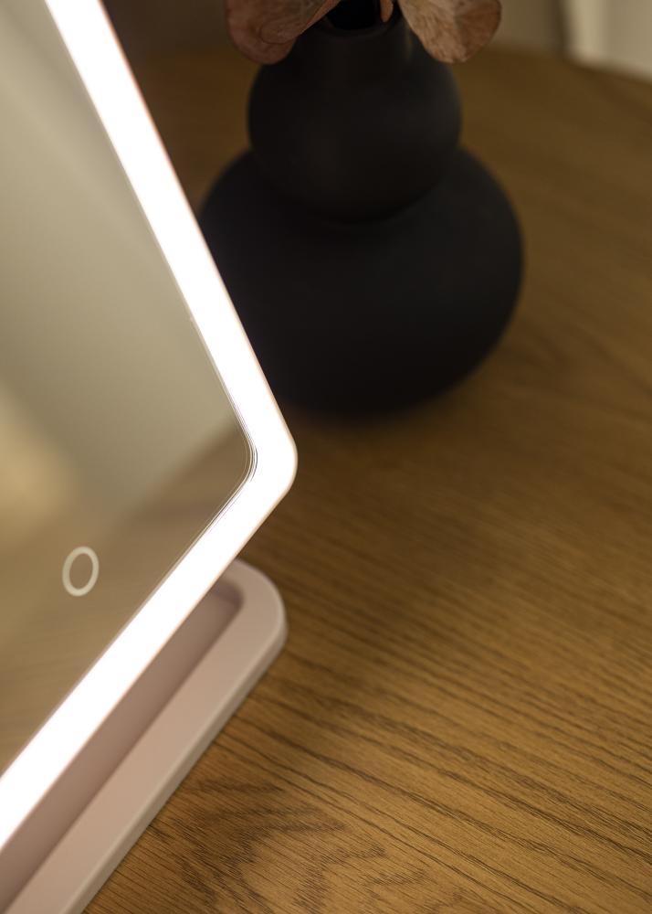 KAILA Makeupspejl LED Strip med Bluetoothhøjtaler Hvid 18x30 cm
