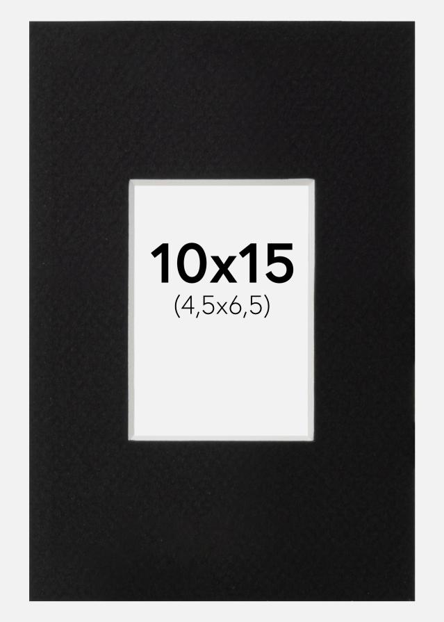 Passepartout Canson Sort (Hvid kerne) 10x15 cm (4,5x6,5)