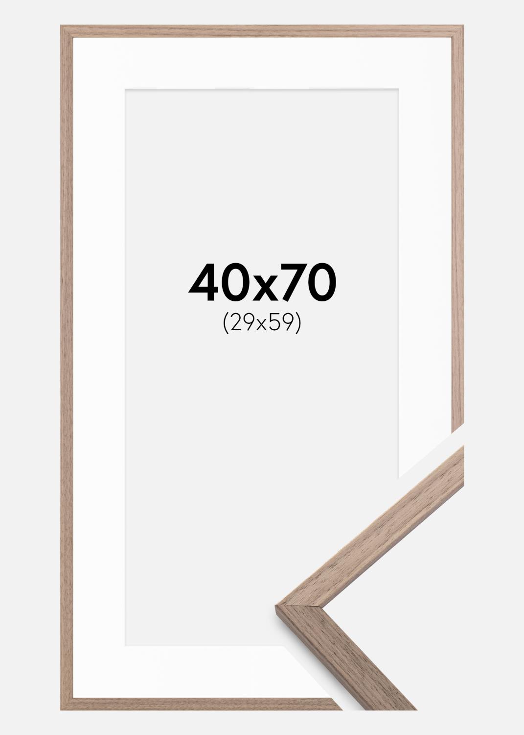 Product Image for Ramme Edsbyn Lys Valnød 40x70 cm - Passepartout Hvid 30x60 cm