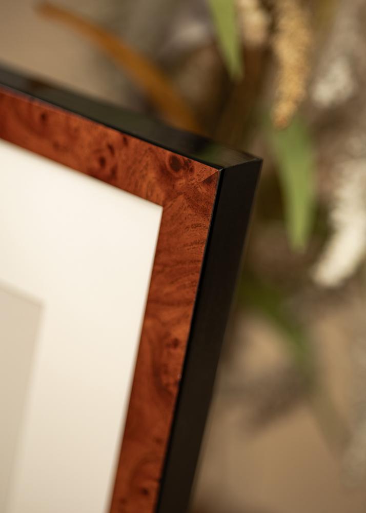 Ramme Hermes Akrylglas Burr Walnut 28x35 cm