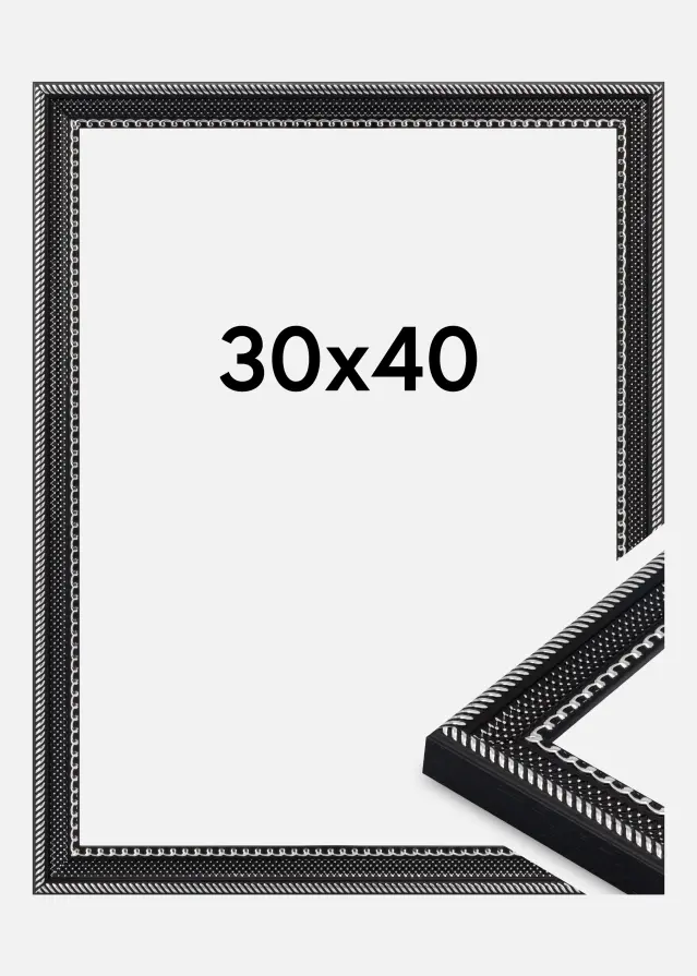 Ramme Trellis Akrylglas Vintage Black 30x40 cm