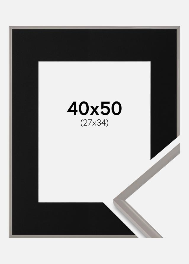 Ramme New Lifestyle Earth Grey 40x50 cm - Passepartout Sort 28x35 cm