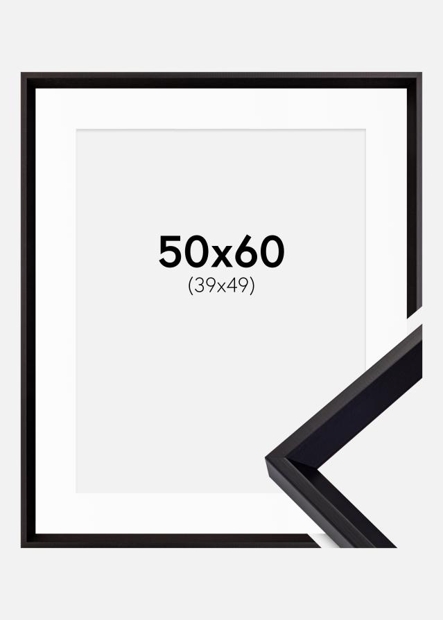 Ramme Globe Sort 50x60 cm - Passepartout Hvid 40x50 cm
