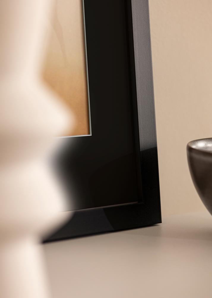 Ramme Black Wood 30x40 cm - Passepartout Sort 21x30 cm