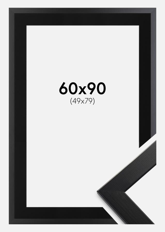 Ramme Trendline Sort 60x90 cm - Passepartout Sort 50x80 cm