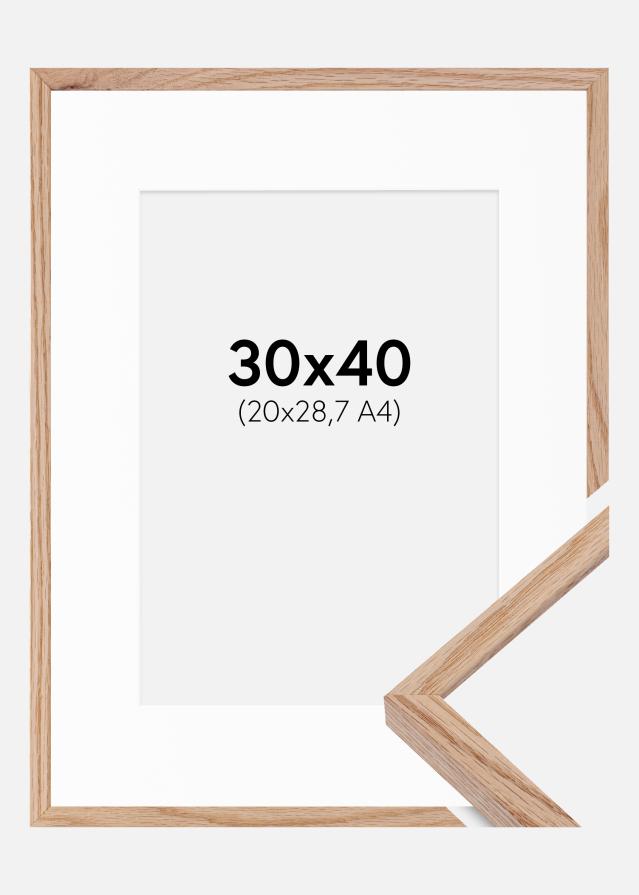 Ramme E-Line Eg 30x40 cm - Passepartout Hvid 21x29,7 cm (A4)