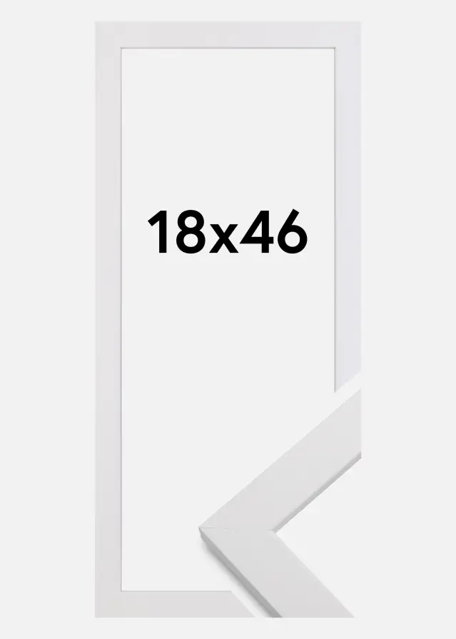 Ramme White Wood Akrylglas 18x46 cm