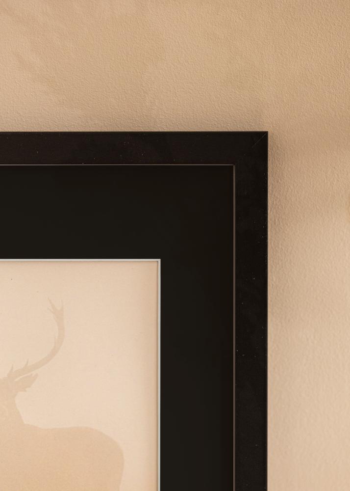 Ramme Black Wood 30x40 cm - Passepartout Sort 21x30 cm