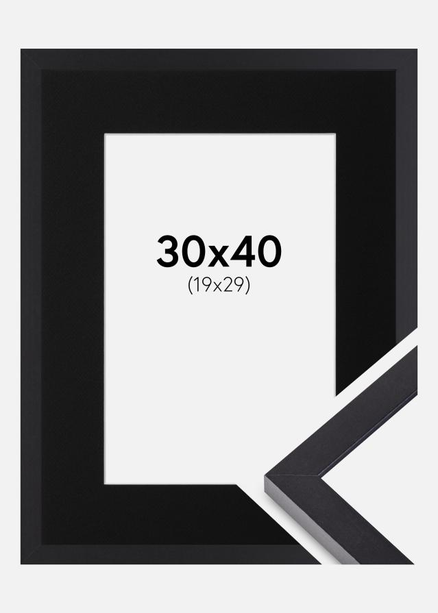 Ramme Selection Sort 30x40 cm - Passepartout Sort 20x30 cm