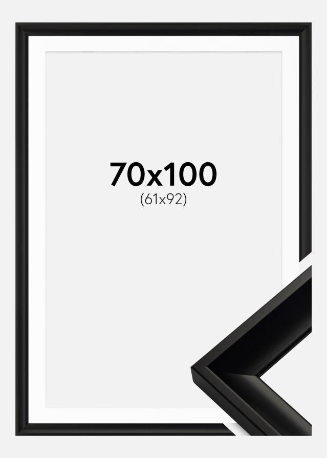 Ramme Öjaren Sort 70x100 cm - Passepartout Hvid 62x93 cm
