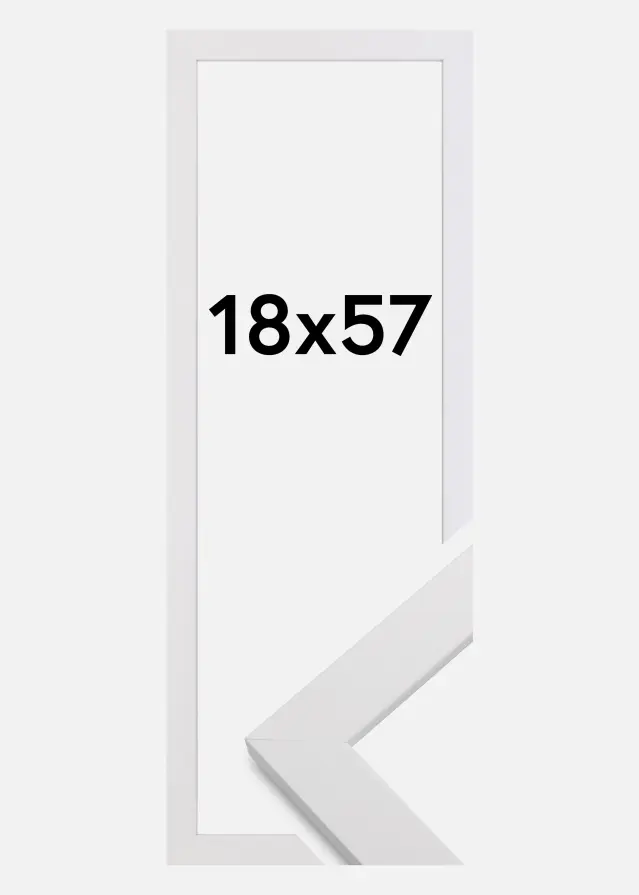 Ramme White Wood Akrylglas 18x57 cm