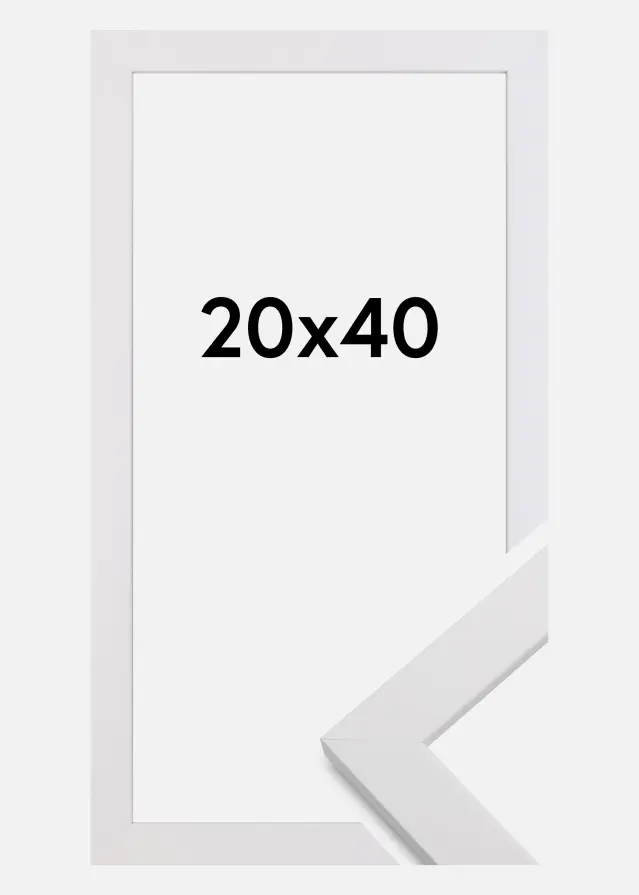 Ramme White Wood Akrylglas 20x40 cm