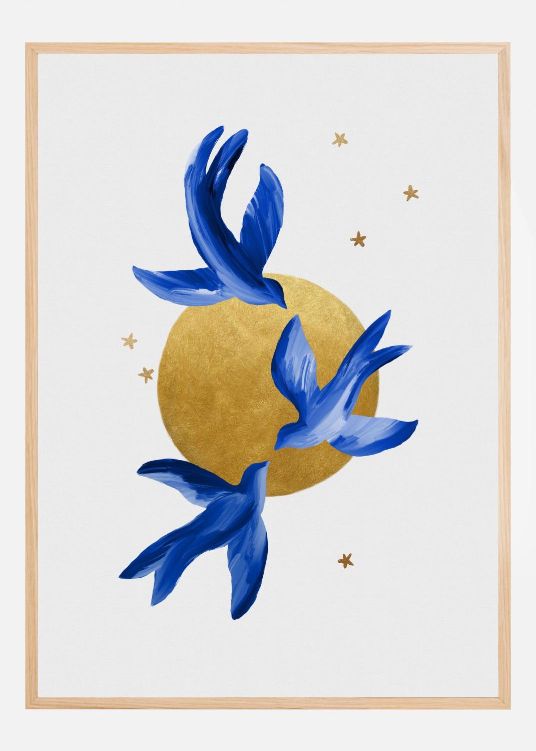 Product Image for Blue Birds Plakat (100x140 cm)