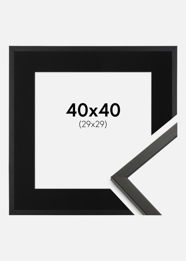 Ramme Galant Sort 40x40 cm - Passepartout Sort 30x30 cm