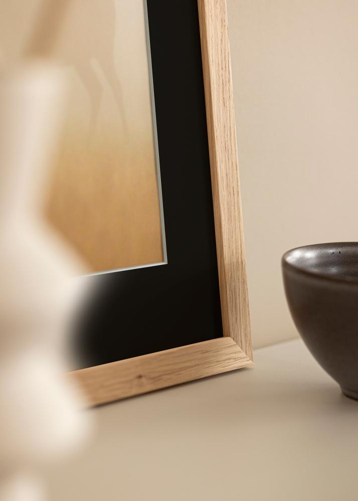 Ramme Oak Wood 70x90 cm - Passepartout Sort 55x70 cm