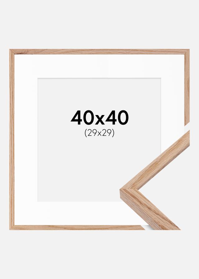 Ramme E-Line Eg 40x40 cm - Passepartout Hvid 30x30 cm