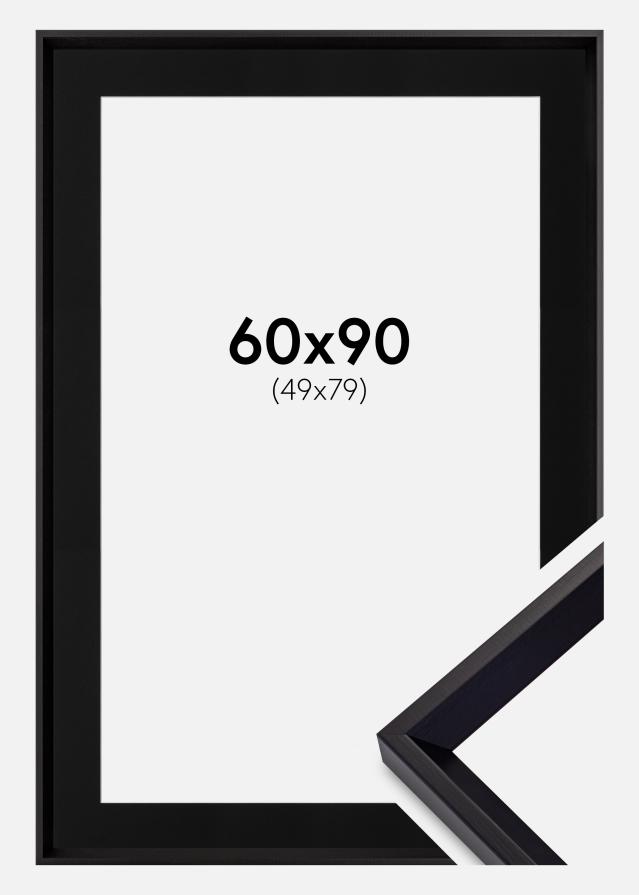 Ramme Globe Sort 60x90 cm - Passepartout Sort 50x80 cm