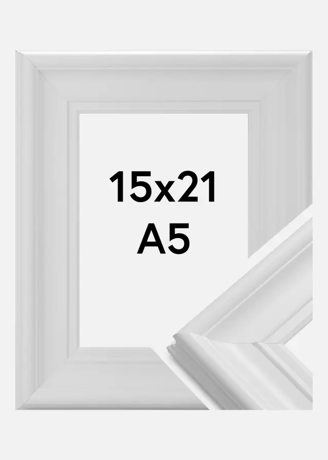 Ramme Mora Premium Hvid 15x21 cm (A5)