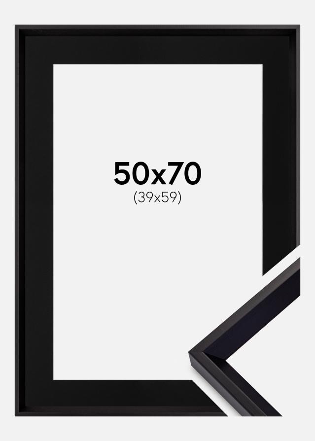 Ramme Globe Sort 50x70 cm - Passepartout Sort 40x60 cm