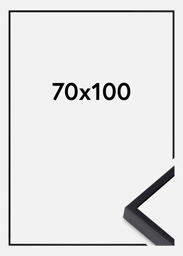 Aluminiumramme Akrylglas Sort 70x100 cm