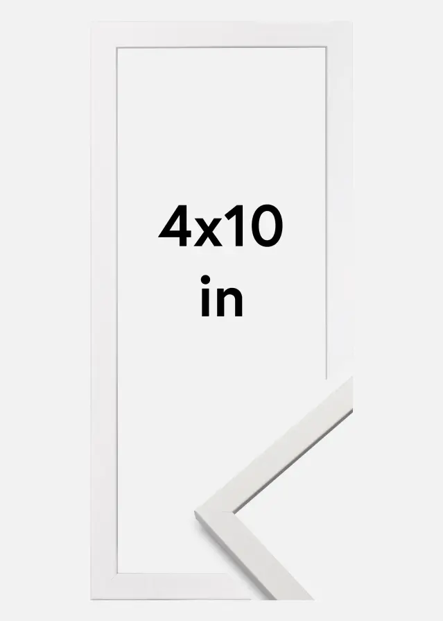 Ramme Edsbyn Hvid 4x10 inches (10,16x25,4 cm)