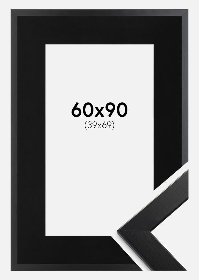 Ramme Trendline Sort 60x90 cm - Passepartout Sort 40x70 cm