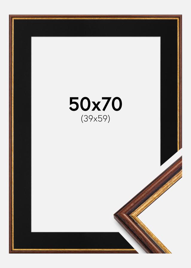 Ramme Horndal Brun 50x70 cm - Passepartout Sort 40x60 cm