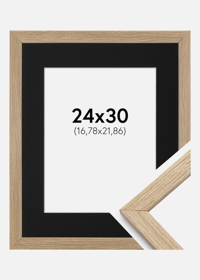 Ramme Stilren Eg 24x30 cm - Passepartout Sort 7x9 inches
