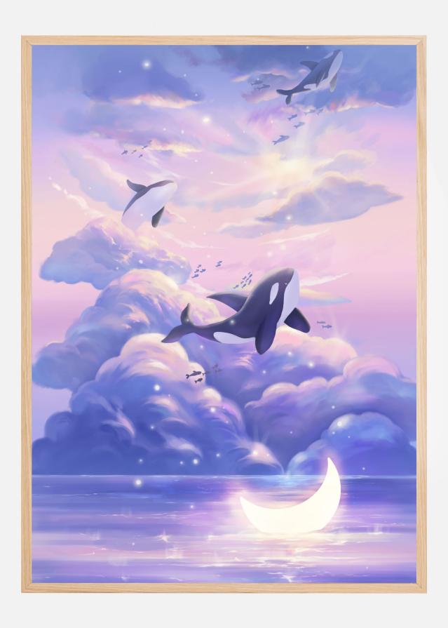Fantasy Beautiful Whale Plakat