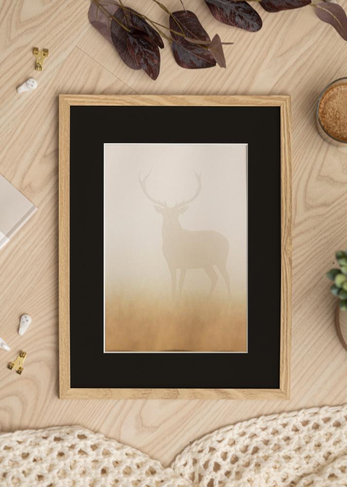 Ramme Trendy Eg 18x24 cm - Passepartout Sort 13x17 cm