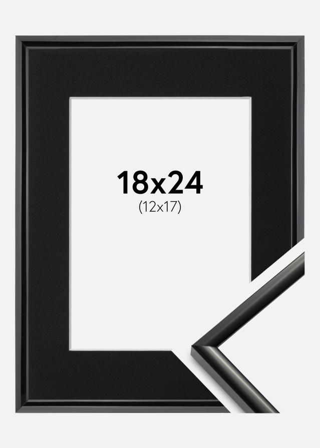 Ramme New Lifestyle Sort 18x24 cm - Passepartout Sort 13x18 cm