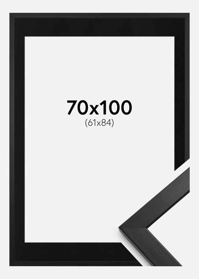 Ramme Stilren Sort 70x100 cm - Passepartout Sort 62x85 cm