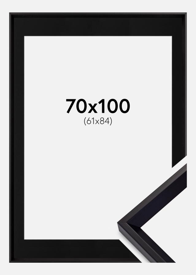 Ramme Globe Sort 70x100 cm - Passepartout Sort 62x85 cm