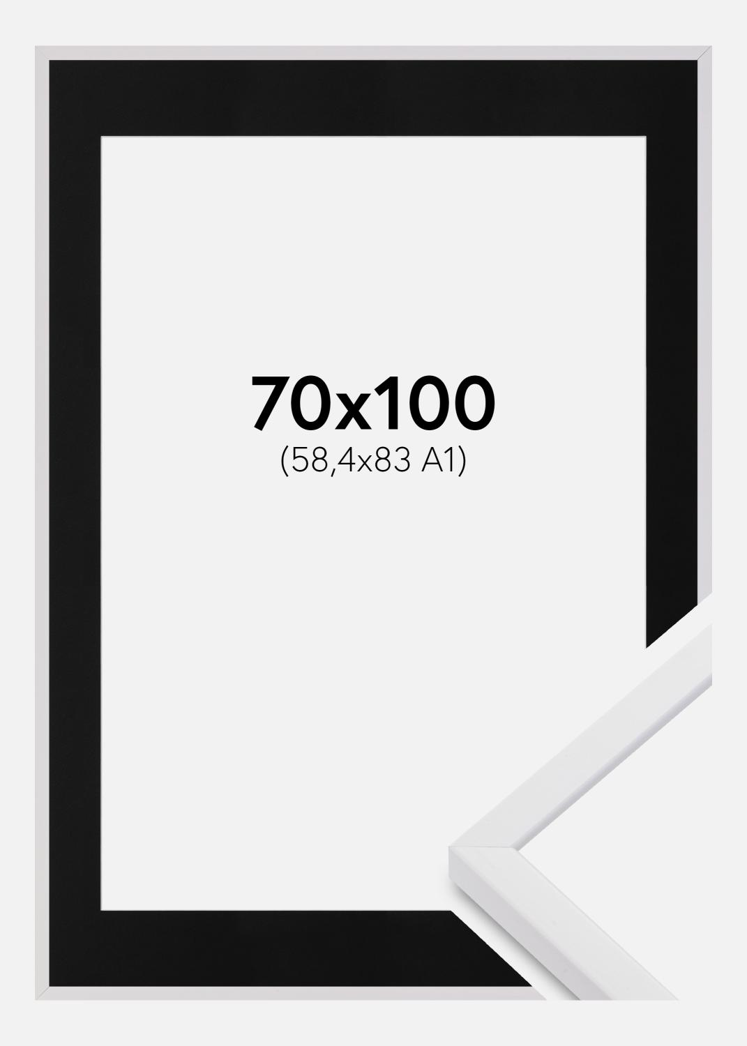 Product Image for Ramme E-Line Wide Hvid 70x100 cm - Passepartout Sort 59,4x84 cm (A1)