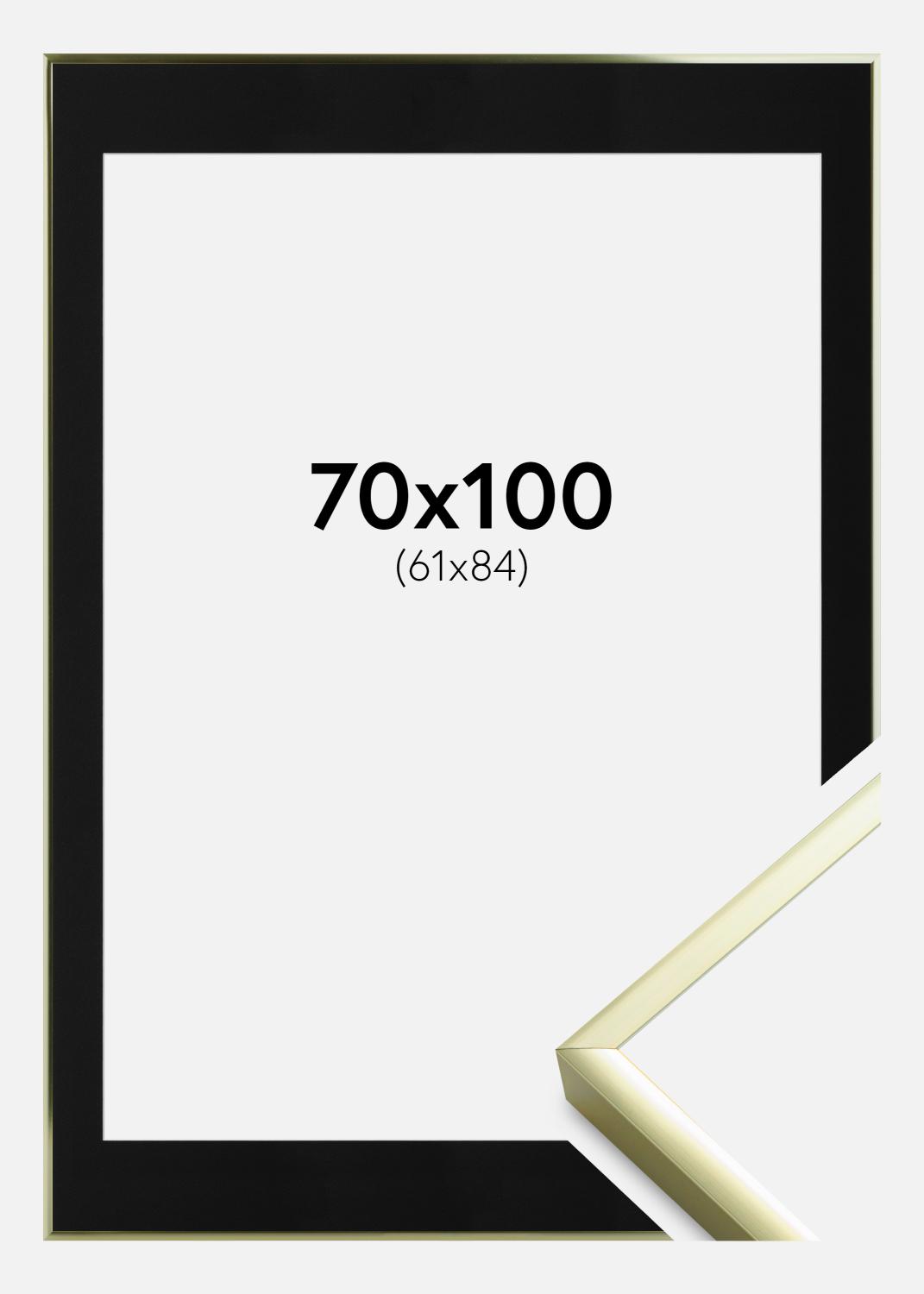 Product Image for Ramme Poster Frame Aluminum Gold 70x100 cm - Passepartout Sort 62x85 cm
