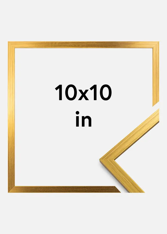 Ramme Edsbyn Akrylglas Guld 10x10 inches (25,4x25,4 cm)