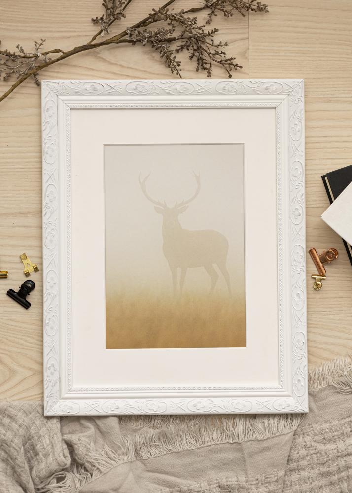 Ramme Barock Hvid 30x40 cm