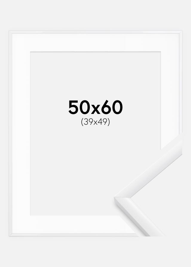 Ramme New Lifestyle Hvid 50x60 cm - Passepartout Hvid 40x50 cm