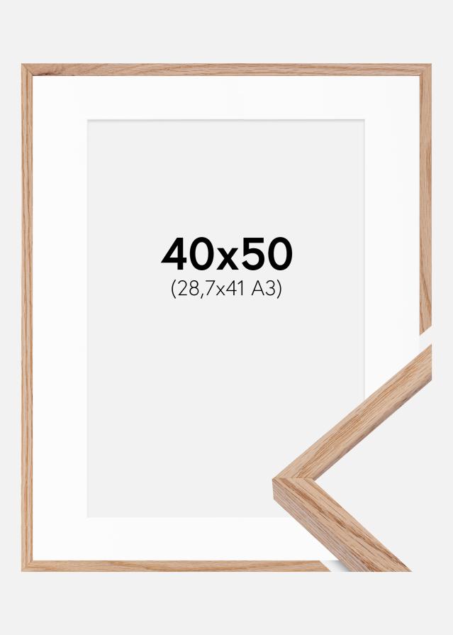 Ramme E-Line Eg 40x50 cm - Passepartout Hvid 29,7x42 cm (A3)