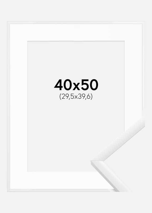 Ramme New Lifestyle Hvid 40x50 cm - Passepartout Hvid 12x16 inches
