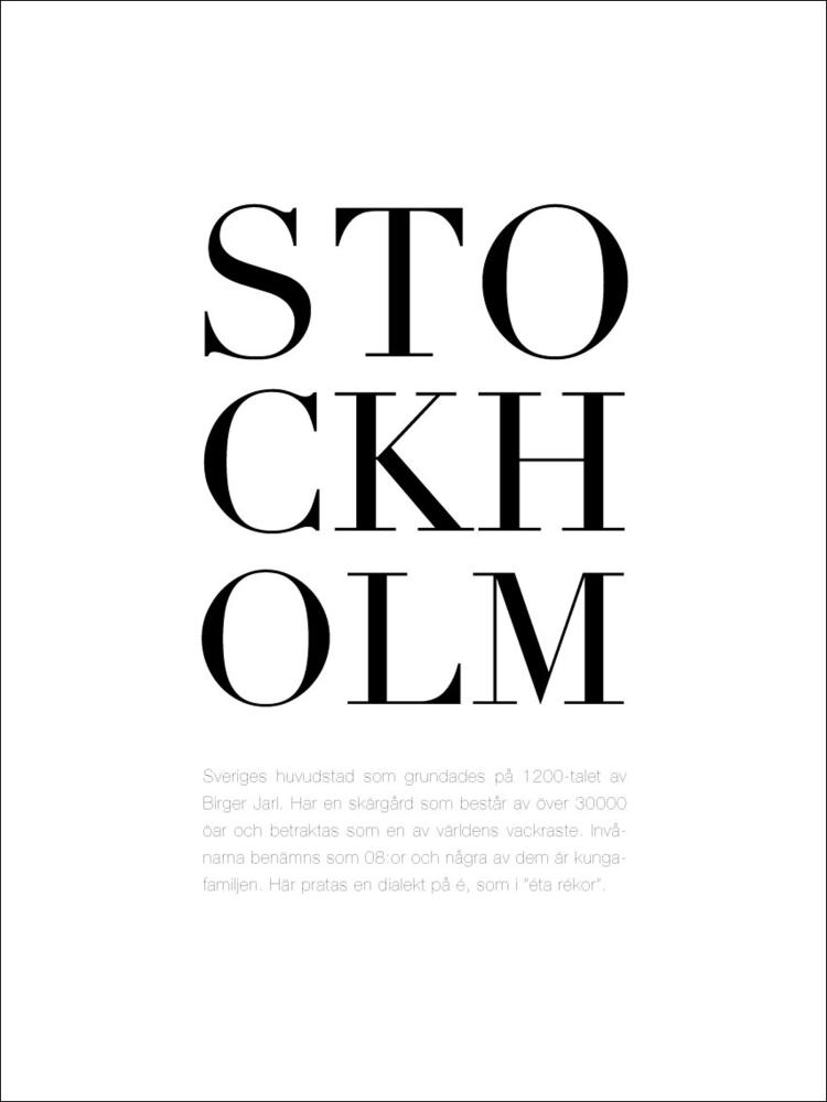 By - Stockholm Plakat