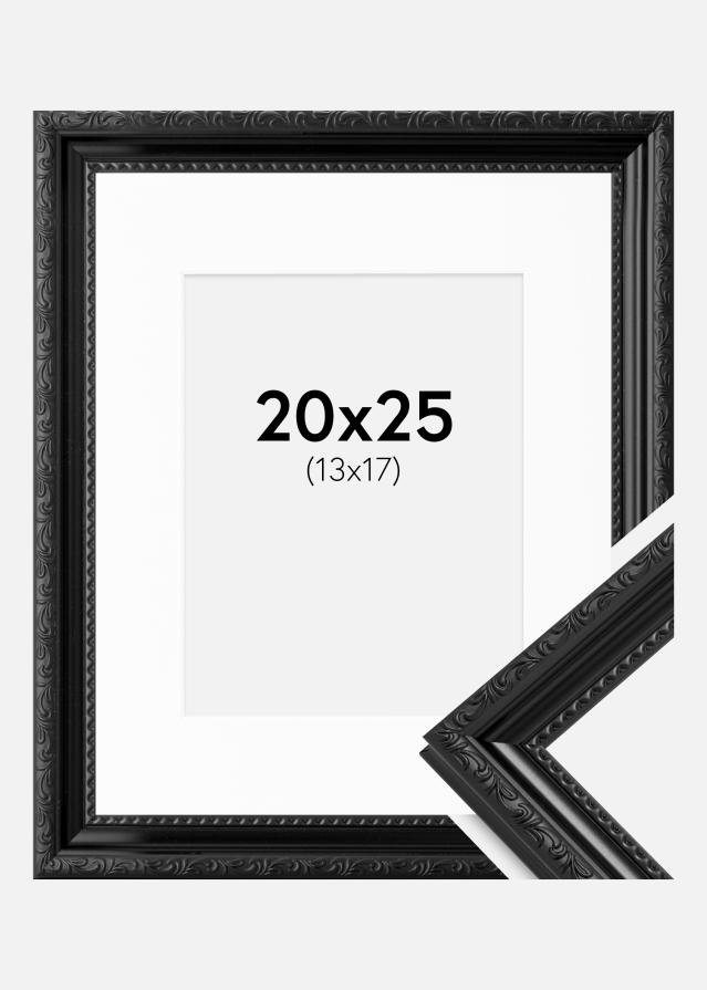 Ramme Abisko Sort 20x25 cm - Passepartout Hvid 14x18 cm