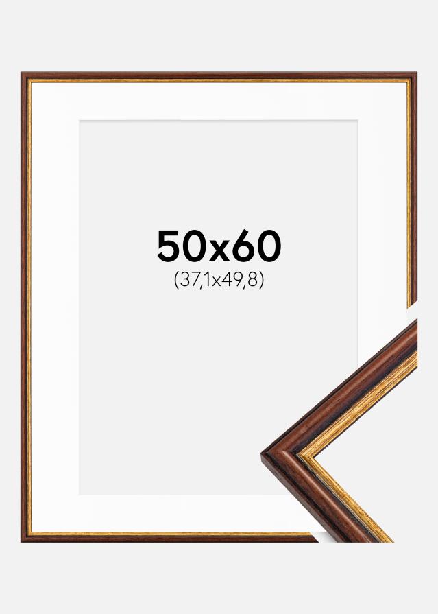 Ramme Horndal Brun 50x60 cm - Passepartout Hvid 15x20 inches