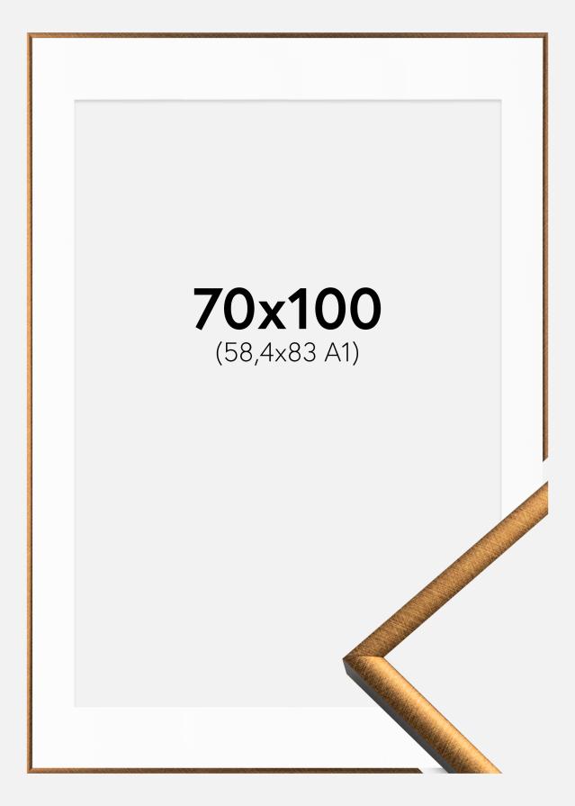 Ramme New Lifestyle Bronze 70x100 cm - Passepartout Hvid 59,4x84 cm (A1)