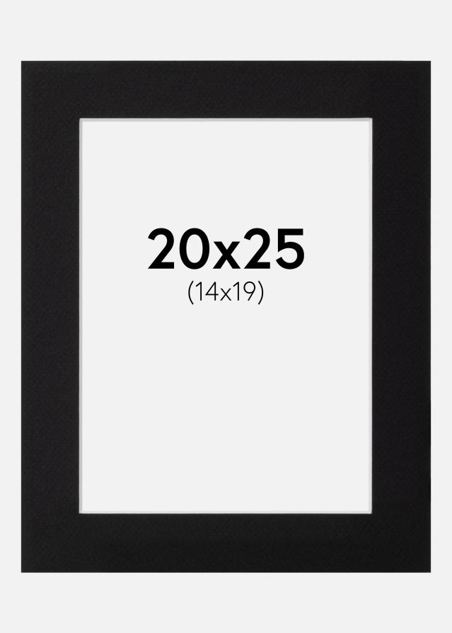 Passepartout Canson Sort (Hvid kerne) 20x25 cm (14x19)