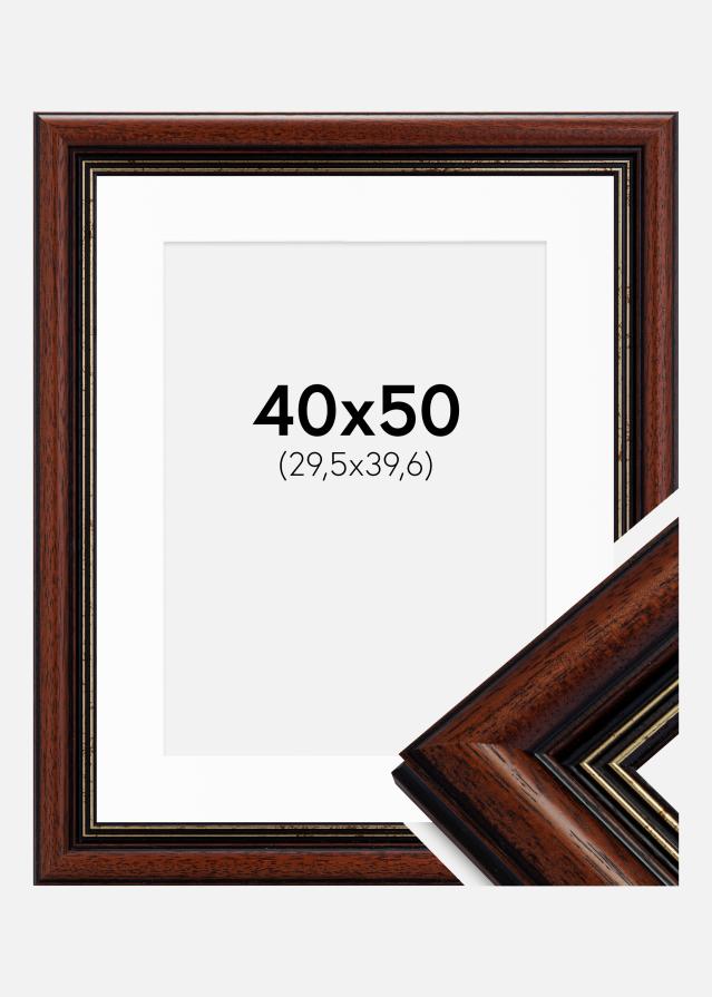 Ramme Old Retro 40x50 cm - Passepartout Hvid 12x16 inches