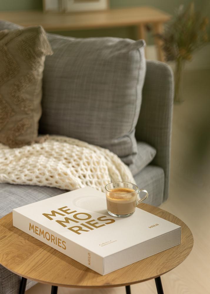 KAILA MEMORIES Warm Grey XL - Coffee Table Photo Album (20 Sorte Sider)